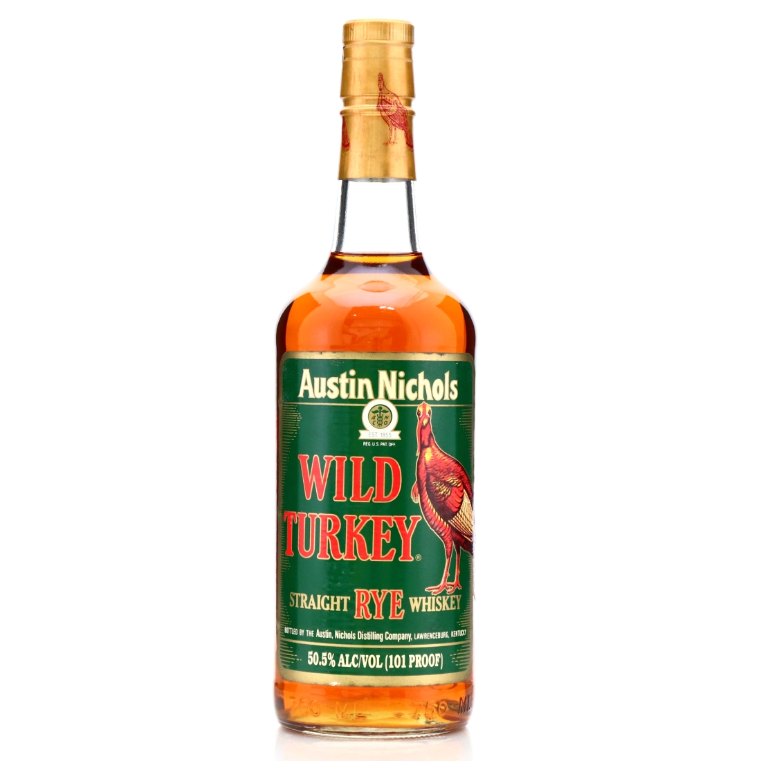 Wild Turkey 101 Proof Kentucky Straight Rye 1995 / Christmas Rye