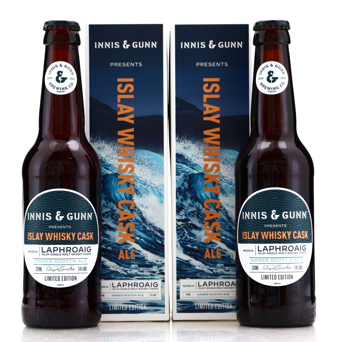 Innis and Gunn Laphroaig Islay Whisky Cask Amber Ale 2 x 33cl