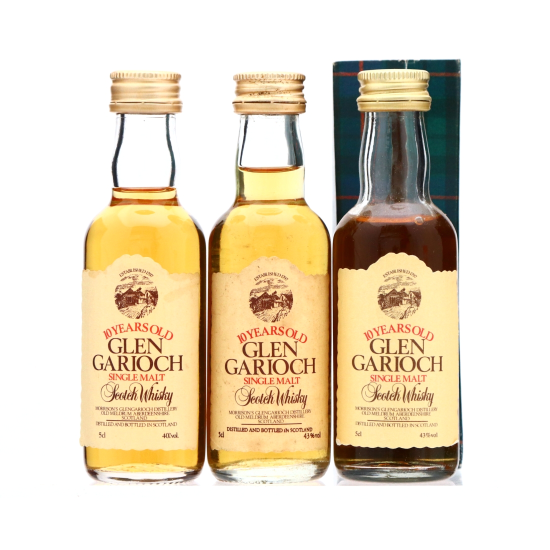 Glen Garioch 10 Year Old Miniature x 3