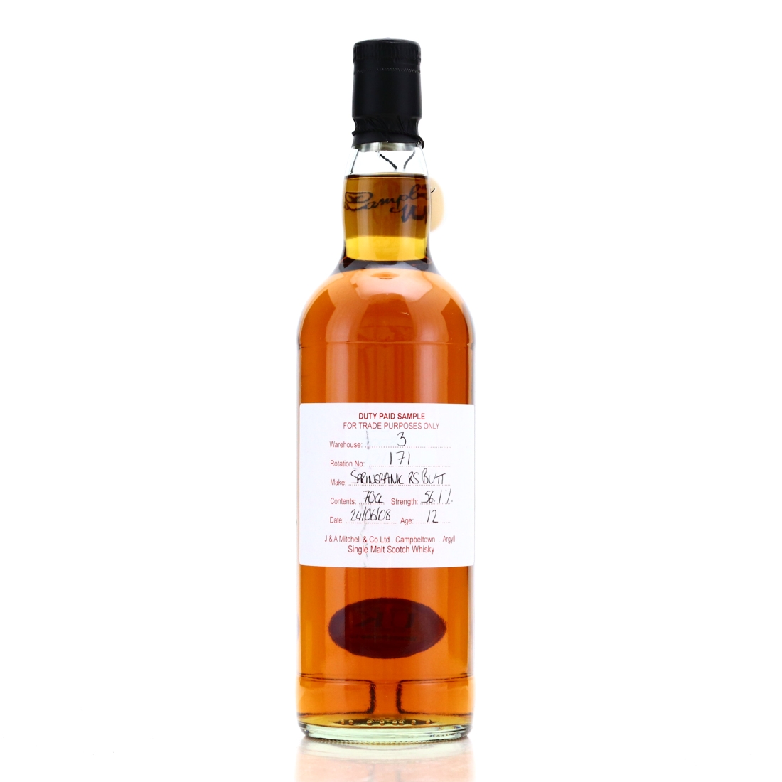 Springbank 2008 Duty Paid Sample 12 Year Old / Fresh Sherry Butt