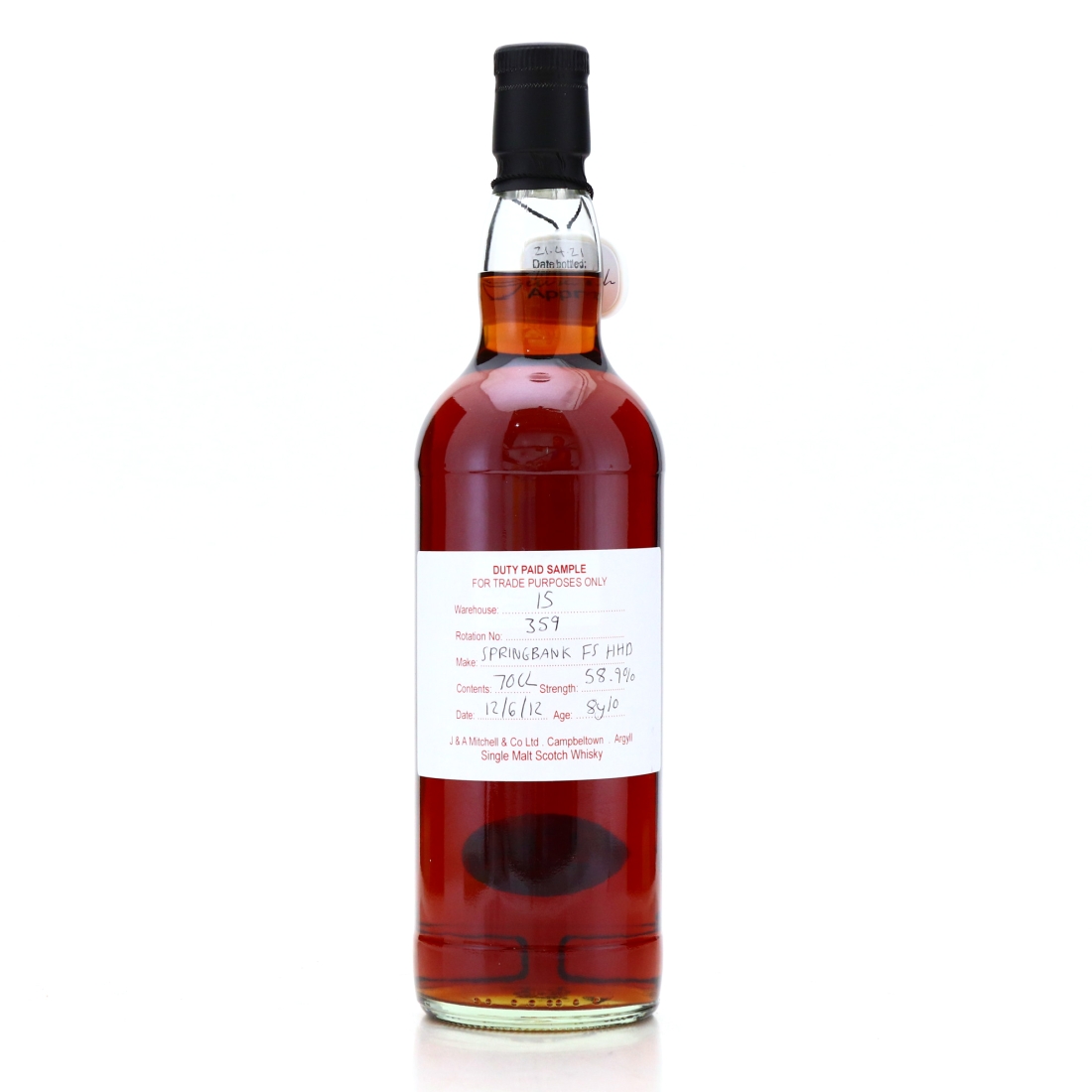 Springbank 2012 Duty Paid Sample 8 Year Old / Fresh Sherry Hogshead