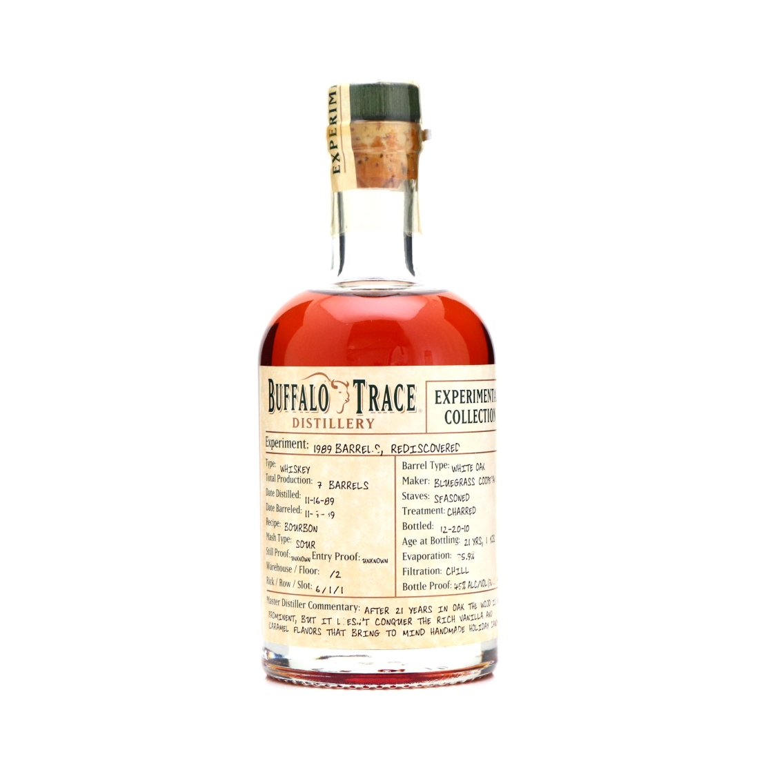 Buffalo Trace 1989 Experimental Collection 21 Year Old 37.5cl / Rediscovered Barrels