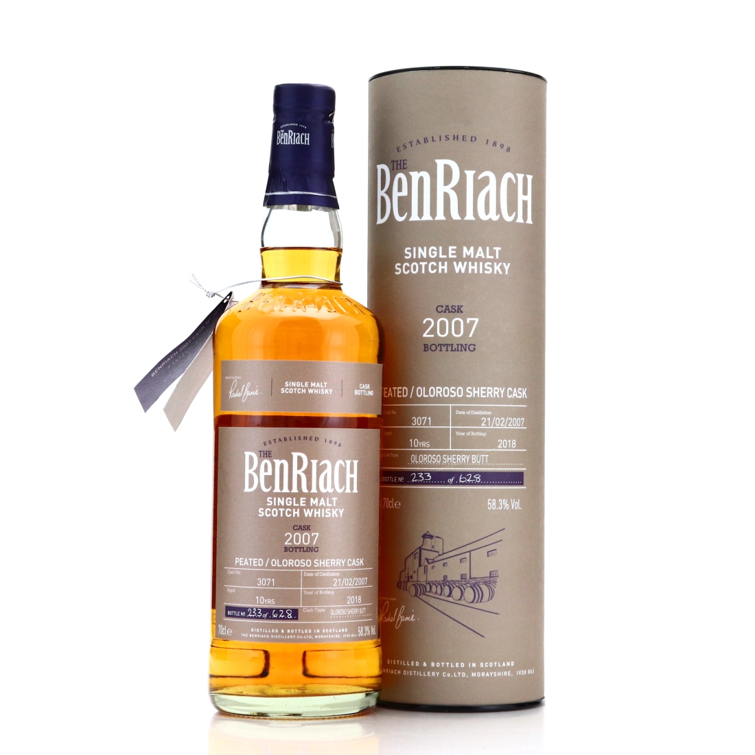 Benriach 2007 Peated Single Oloroso Cask 10 Year Old #3071