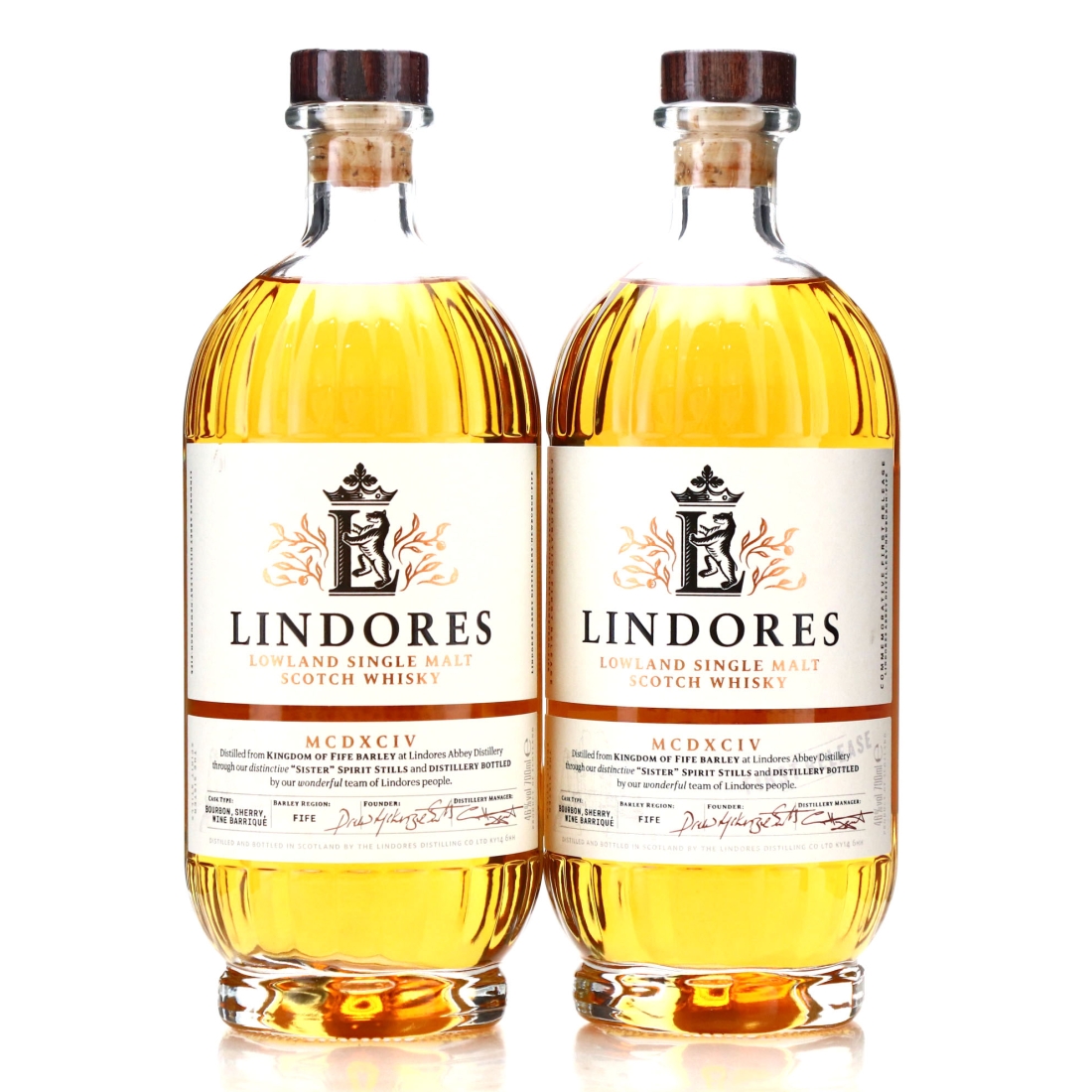 Lindores Single Malt and Commemorative First Release 2 x 70cl