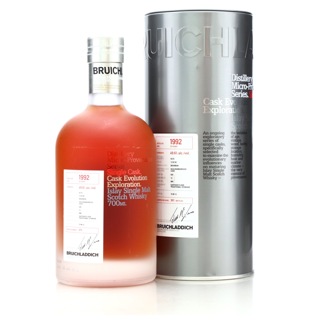 Bruichladdich 1992 Micro Provenance Single Gaja Barbaresco Cask 20 Year Old #029