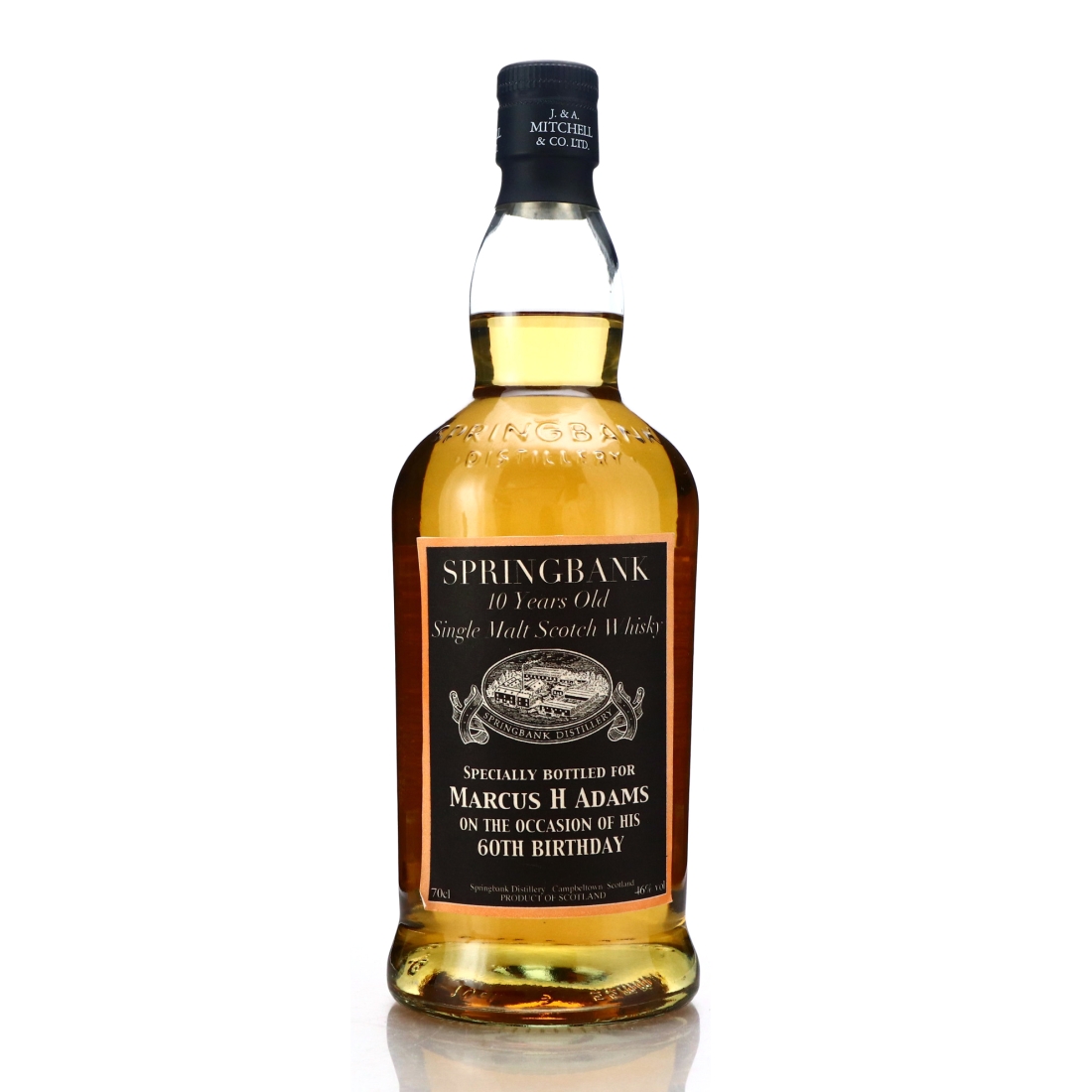 Springbank 10 Year Old  Marcus Hardy 60th Birthday