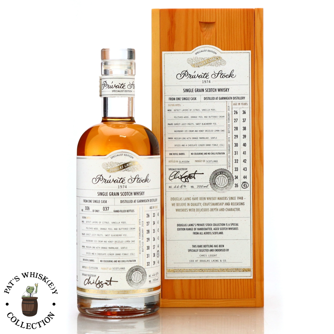Garnheath 1974 Douglas Laing 45 Year Old Private Stock / One of 37