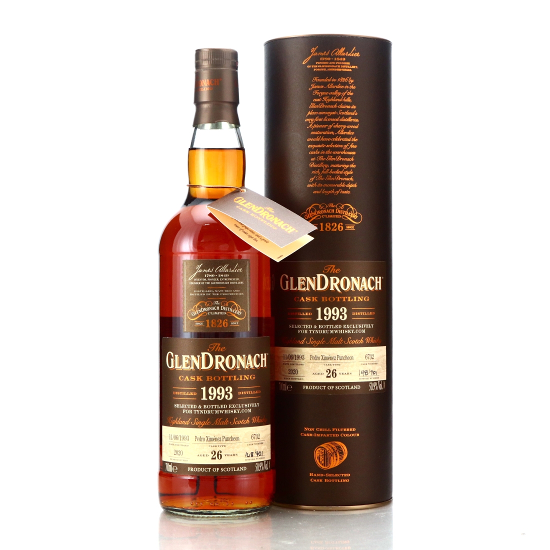 Glendronach 1993 Single PX Puncheon 26 Year Old #6732 / Tyndrum