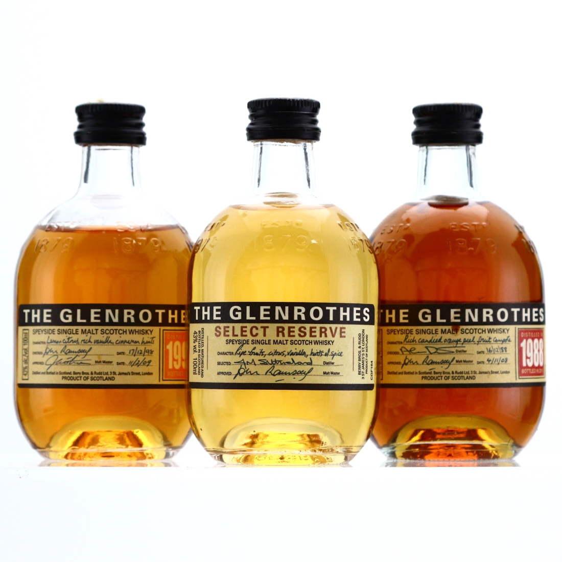 Glenrothes Miniatures x 3