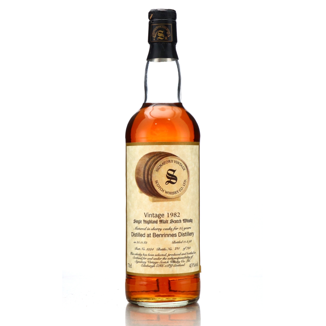 Benrinnes 1982 Signatory Vintage 15 Year Old