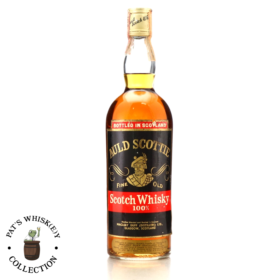 Auld Scottie Fine Old Scotch Whisky 1960s