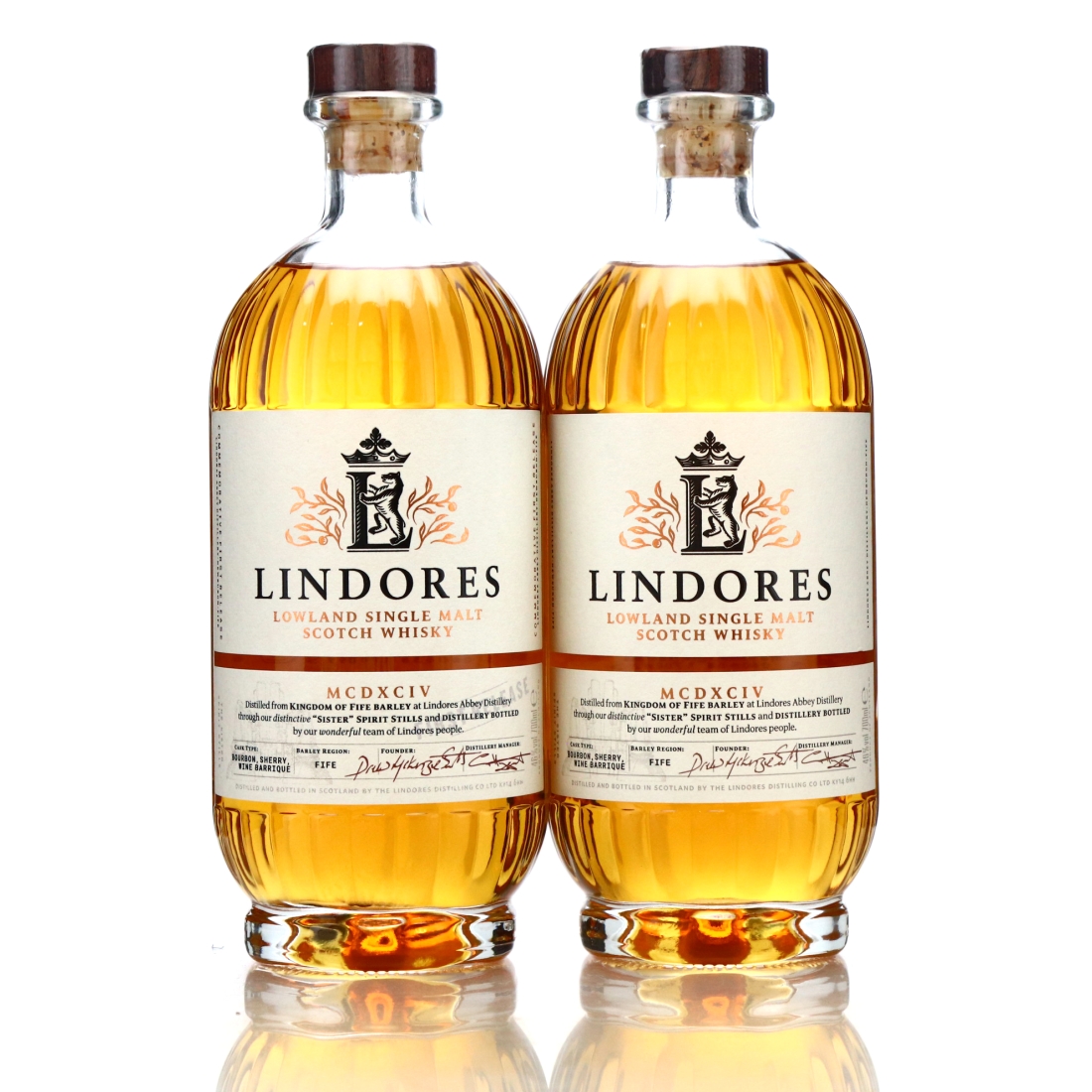 Lindores Single Malt & Commemorative First Release 2 x 70cl