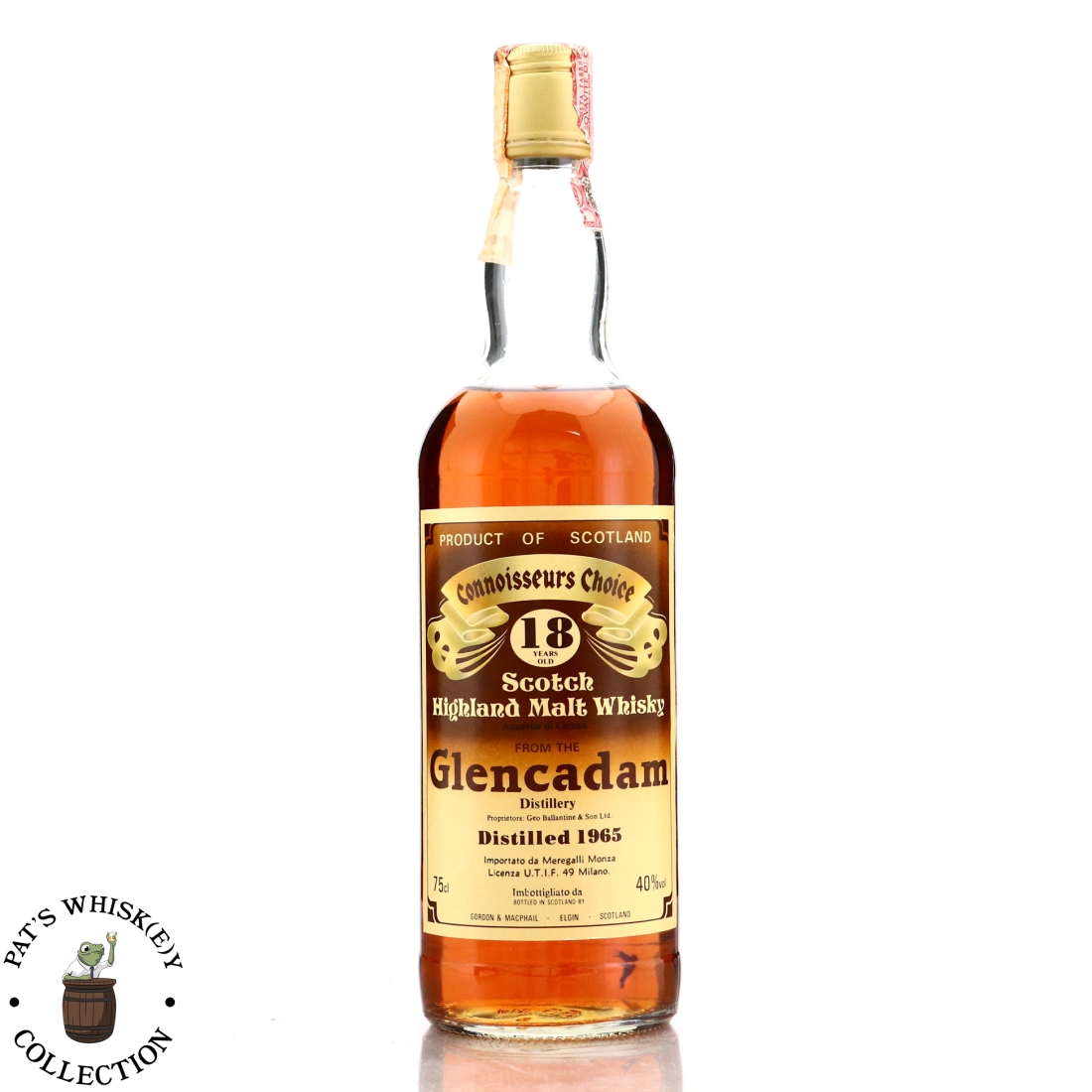 Glencadam 1965 Gordon and MacPhail 18 Year Old / Meregalli Import