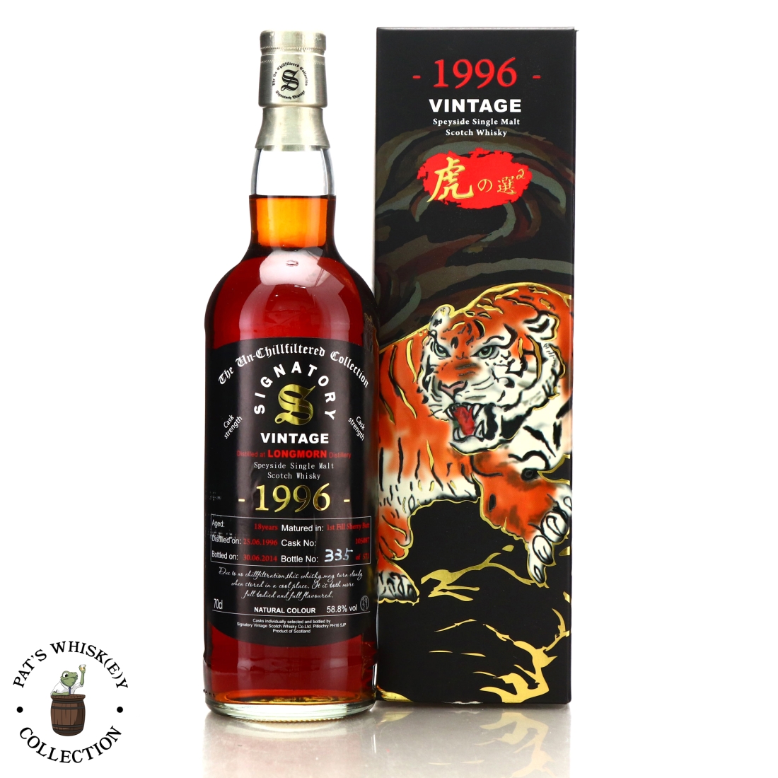 Longmorn 1996 Signatory Vintage 18 Year Old / Tiger's Finest Selection No.2