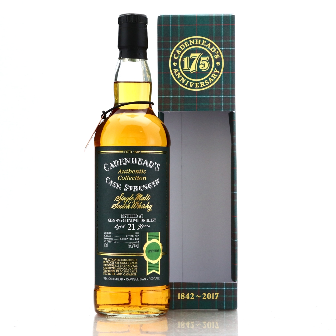Glen Spey 1995 Cadenhead's 21 Year Old / 175th Anniversary