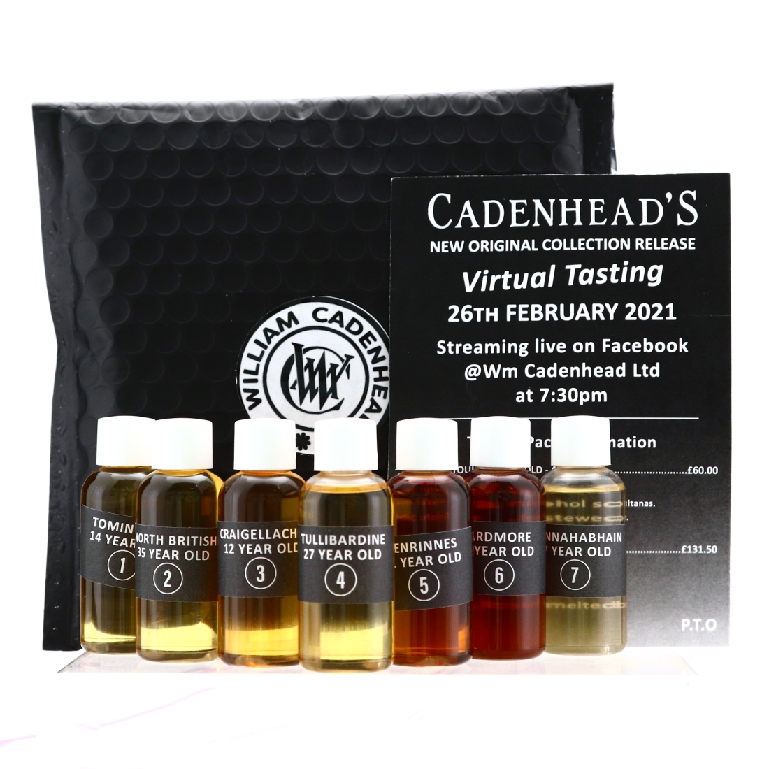 Cadenhead's Virtual  Tasting 2021 Samples x 7