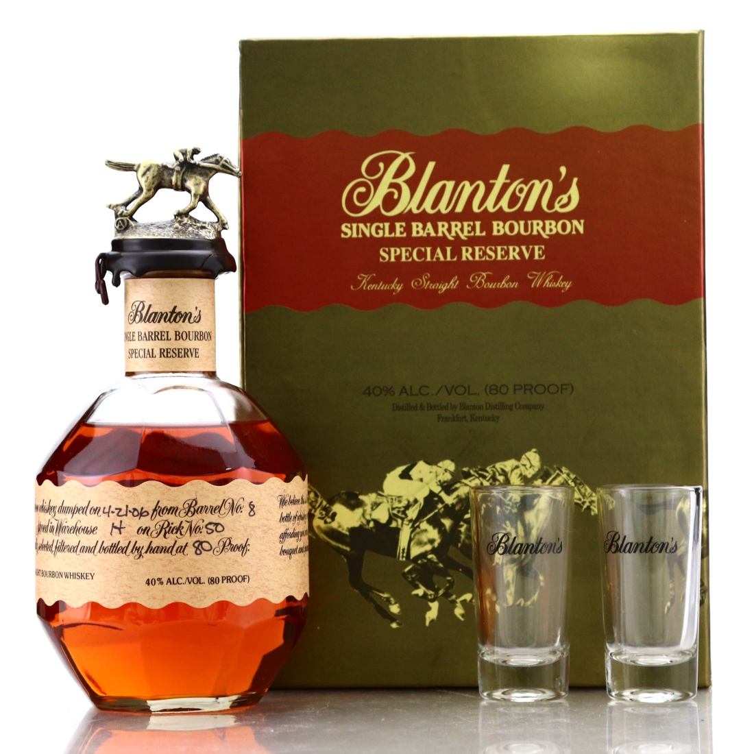 Blanton's Single Barrel Special Reserve dumped 2006 50cl Gift Pack