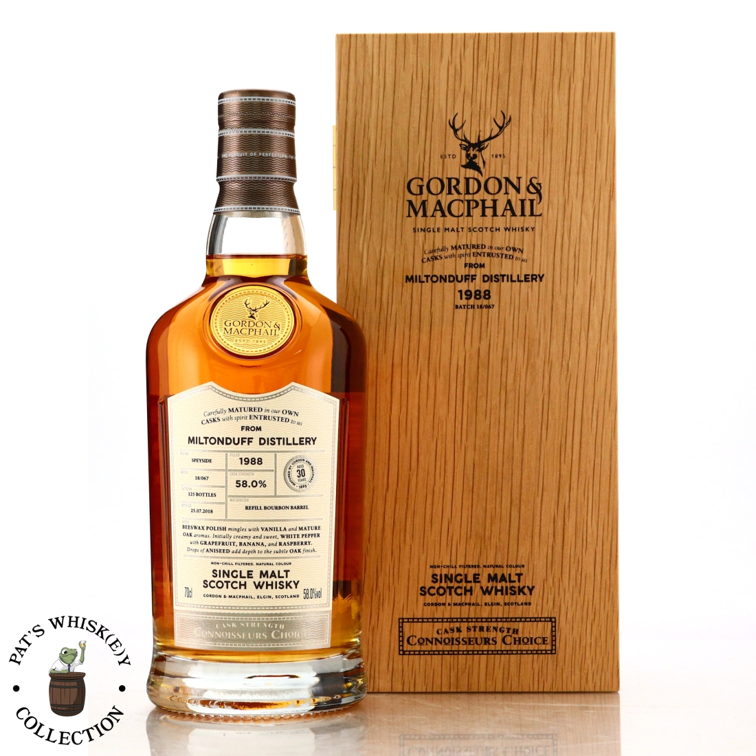 Miltonduff 1988 Gordon and MacPhail 30 Year Old Batch #18/067