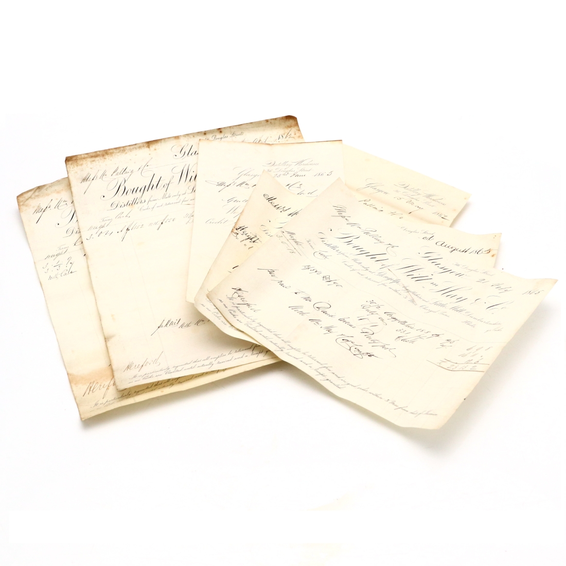 Littlemill Distillery Invoices 1862-1865