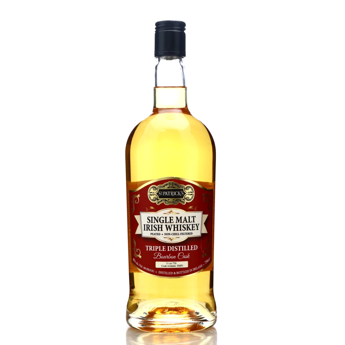 St Patrick's Single Malt Irish Triple Distilled Bourbon Cask #SMP1 75cl