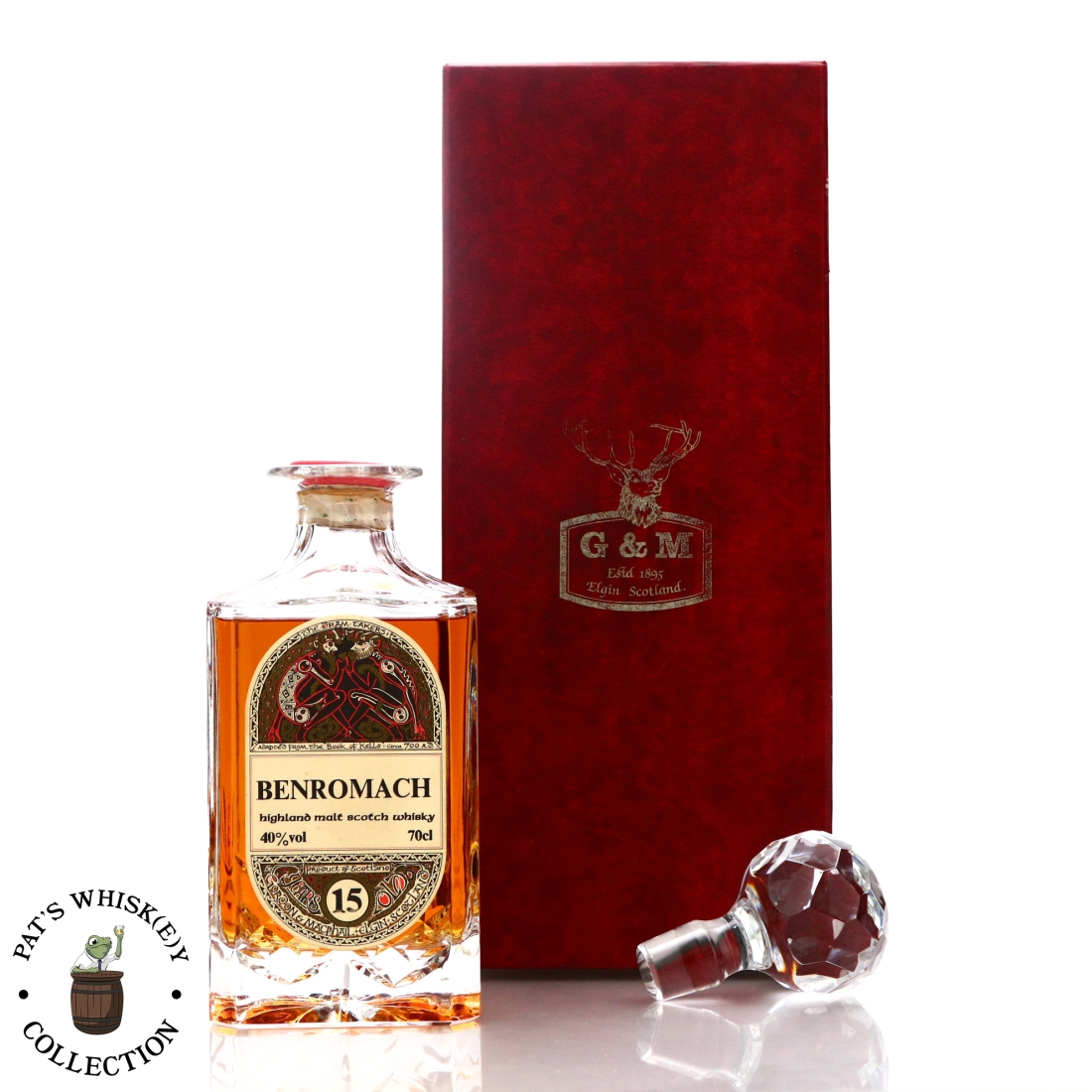 Benromach 15 Year Old Gordon and MacPhail ' Book of Kells' Decanter