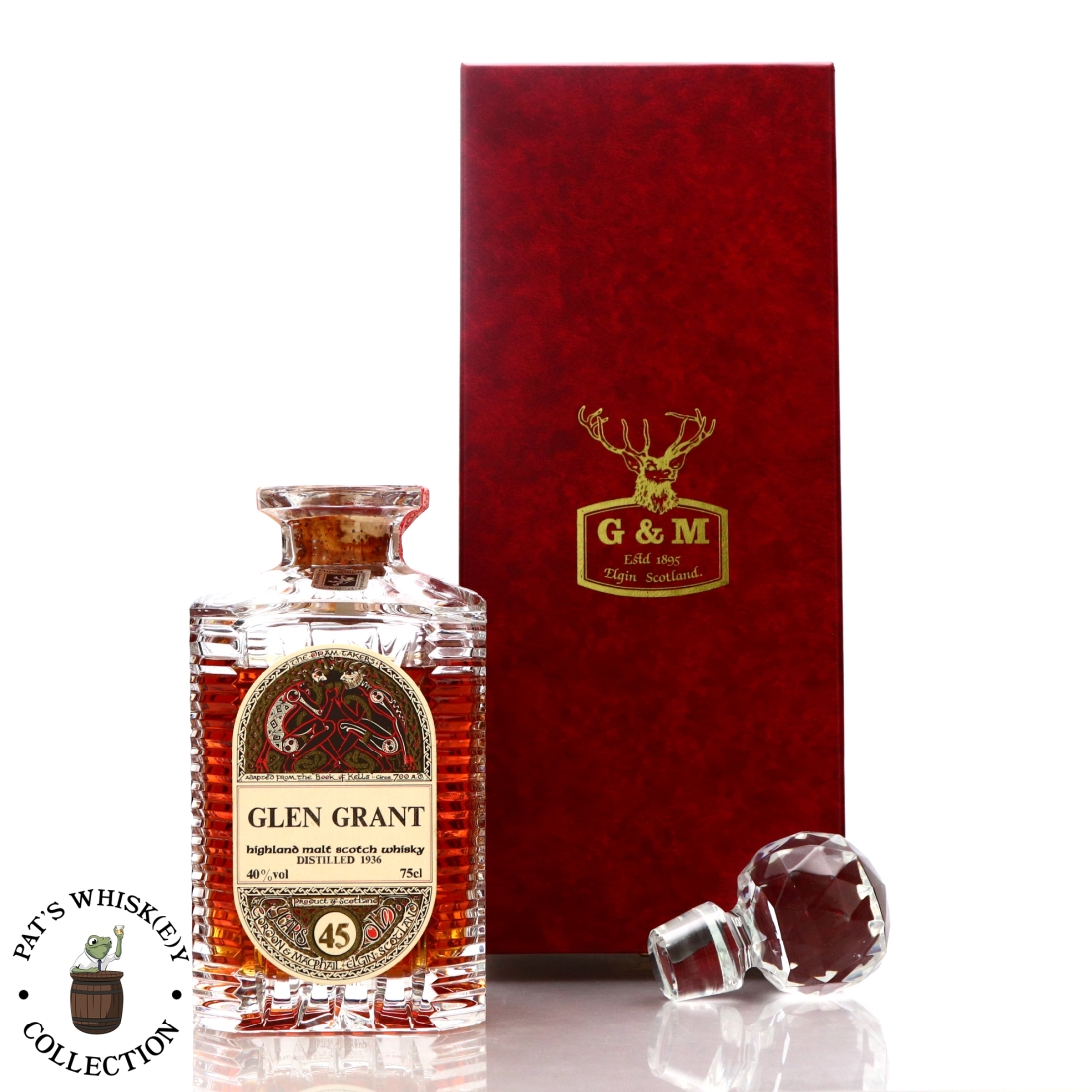 Glen Grant 1936 Gordon and MacPhail 45 Year Old 'Book of Kells' Decanter
