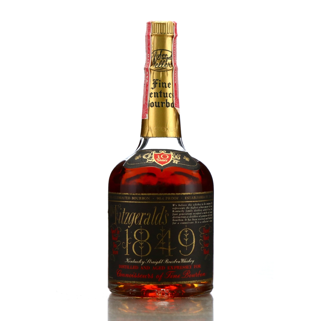 Old Fitzgerald '1849' 10 Year Old Kentucky Straight Bourbon Half Pint 1970 / Stitzel-Weller