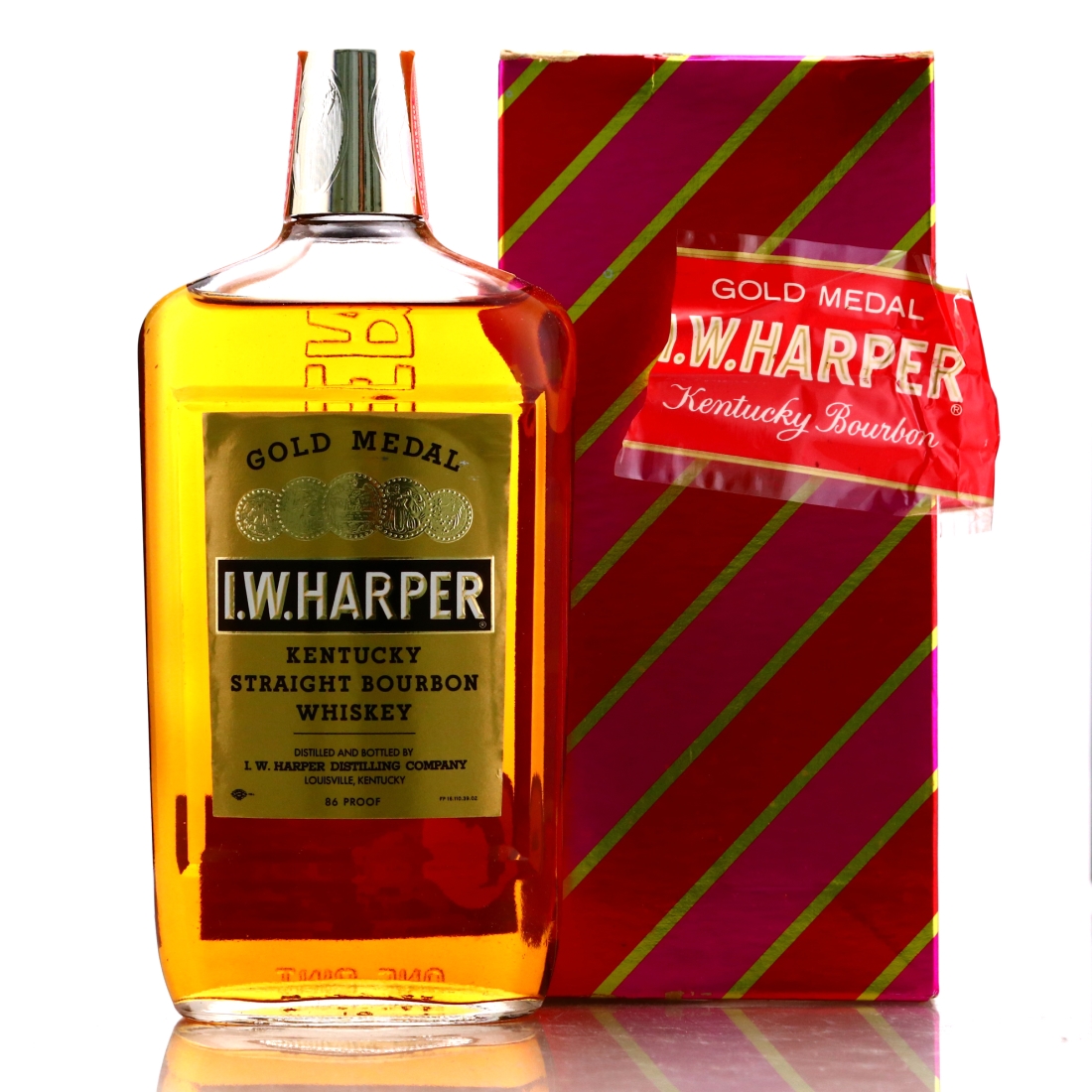 I.W. Harper Gold Medal Kentucky Straight Bourbon Pint 1972