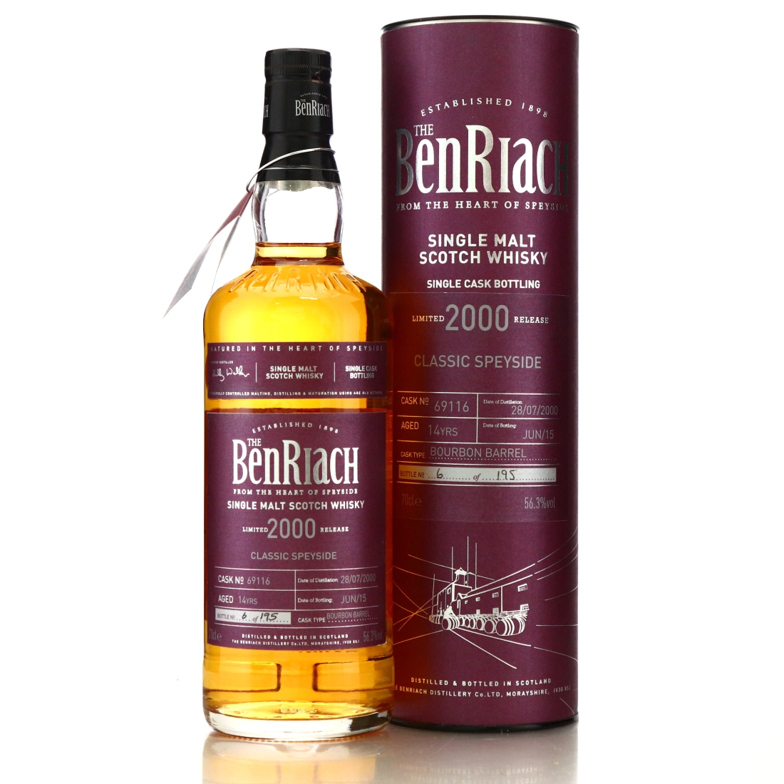 Benriach 2000 Single Bourbon Cask 14 Year Old #69116