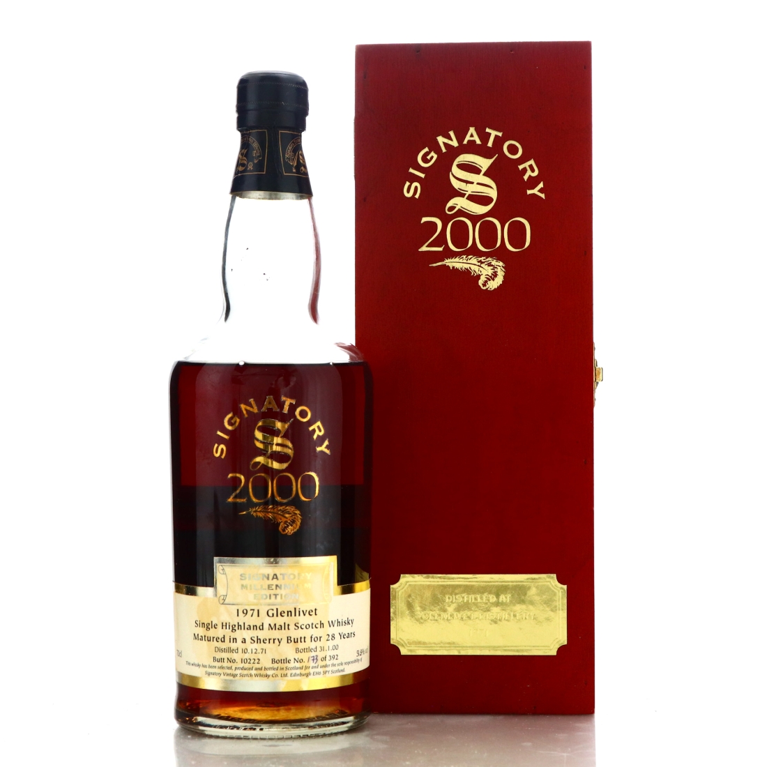 Glenlivet 1971 Signatory Vintage 28 Year Old Millennium Edition