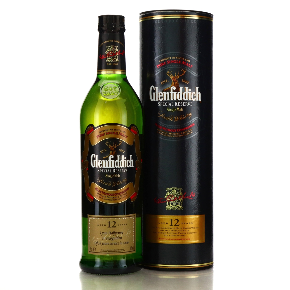 Glenfiddich 12 Year Old Special Reserve pre-2007 / Personalised Label