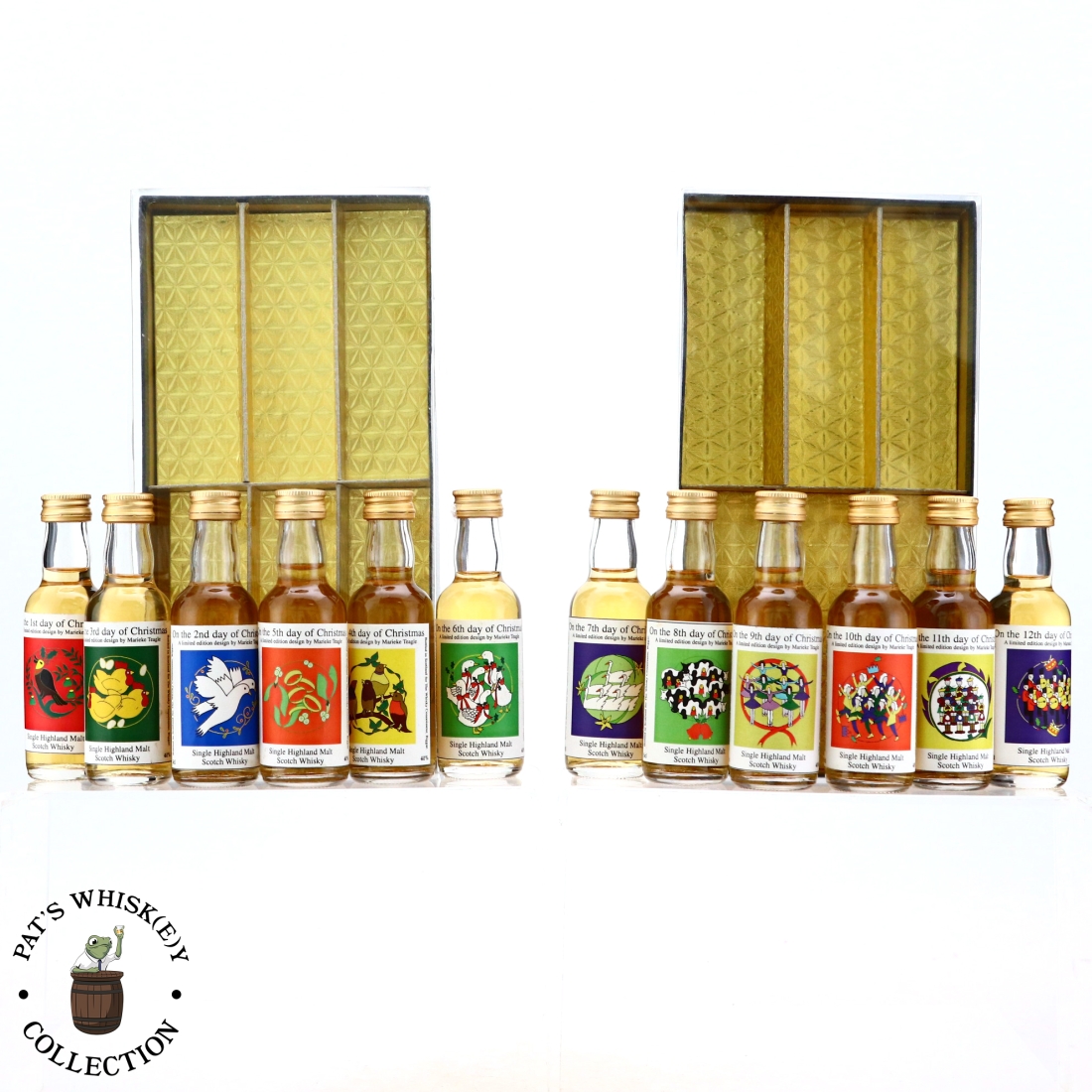 Twelve Days of Christmas Whisky Connoisseur Miniature x 12