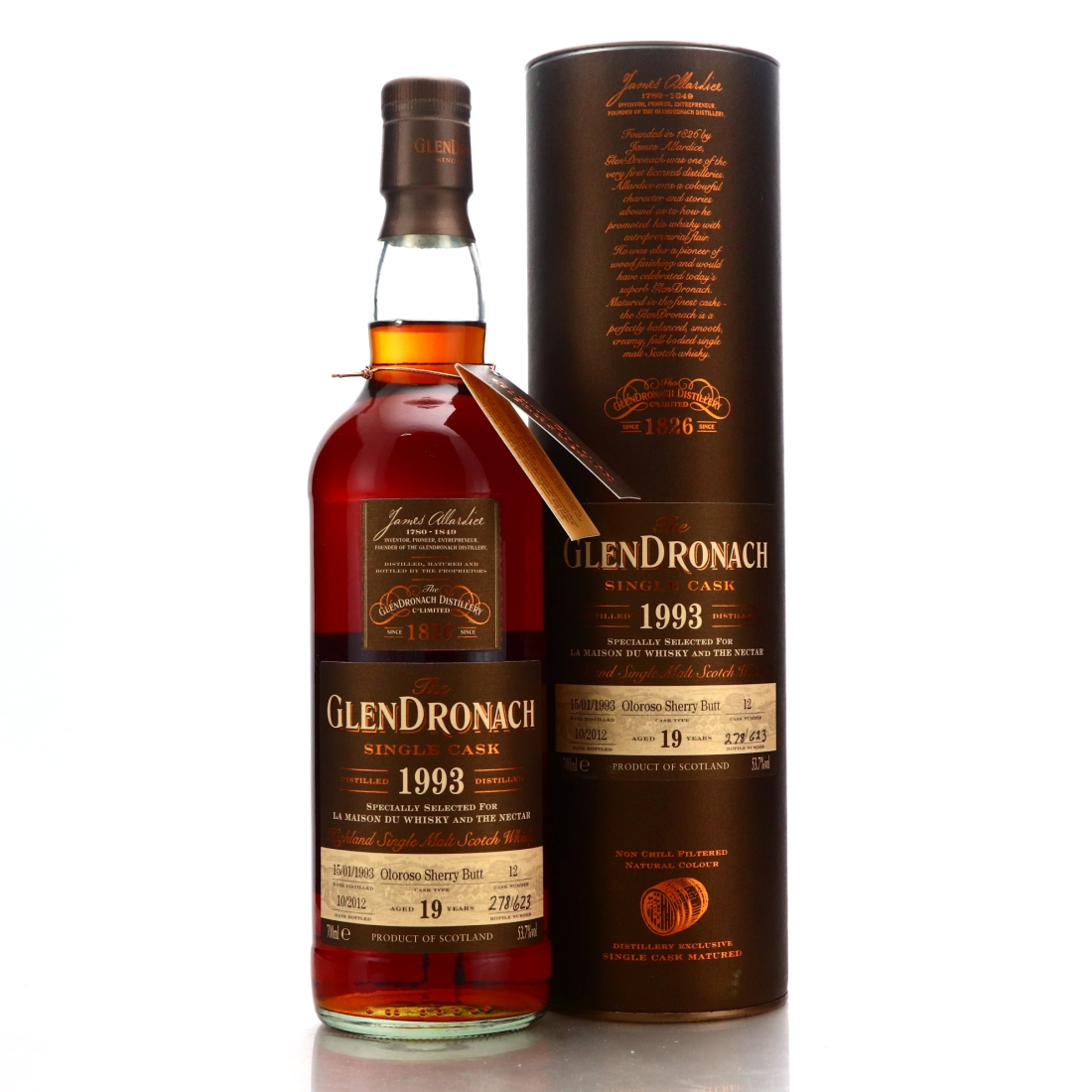 Glendronach 1993 Single Oloroso Cask 19 Year Old #12 / LMDW & The Nectar