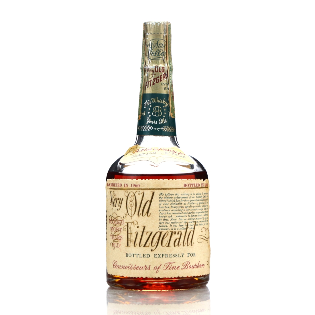 Very Old Fitzgerald 1960 Bottled in Bond 8 Year Old 100 Proof Half Pint / Stitzel-Weller