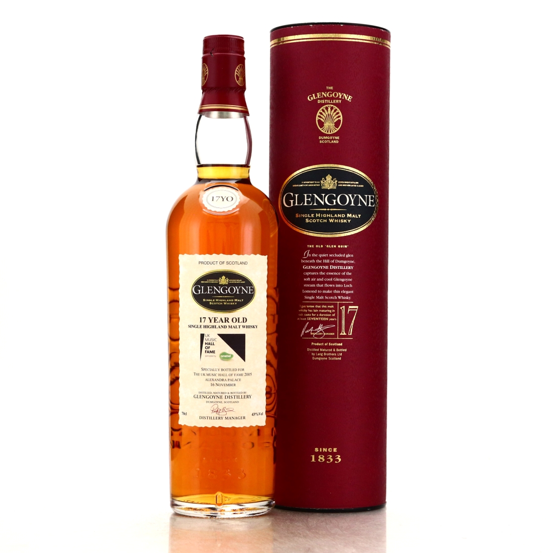 Glengoyne 17 Year Old / UK Music Hall of Fame 2005