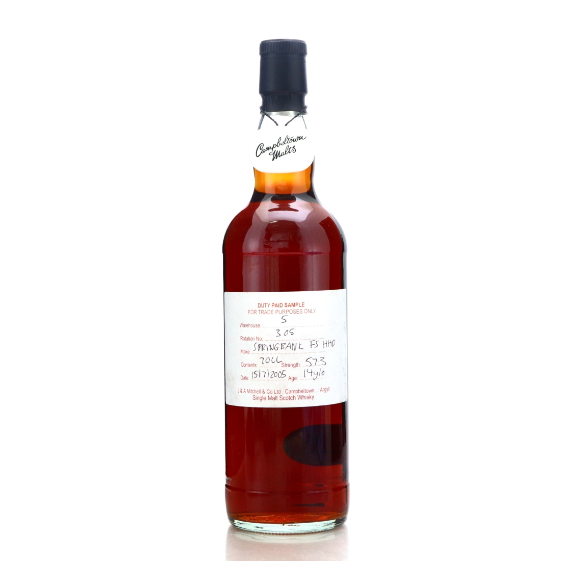 Springbank 2005 Duty Paid Sample 14 Year Old / Fresh Sherry Hogshead