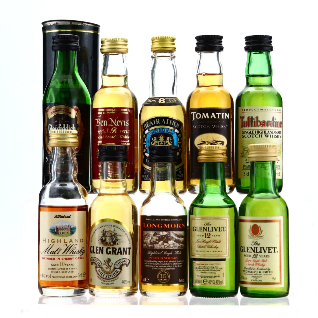Highland & Speyside Single Malt Miniature x 10