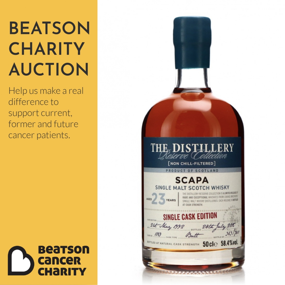 Scapa 1992 Reserve Collection 23 Year Old / Single Cask Edition - Charity Lot