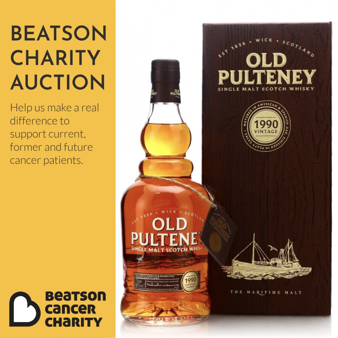 Old Pulteney 1990 Vintage Lightly Peated / Charity Lot