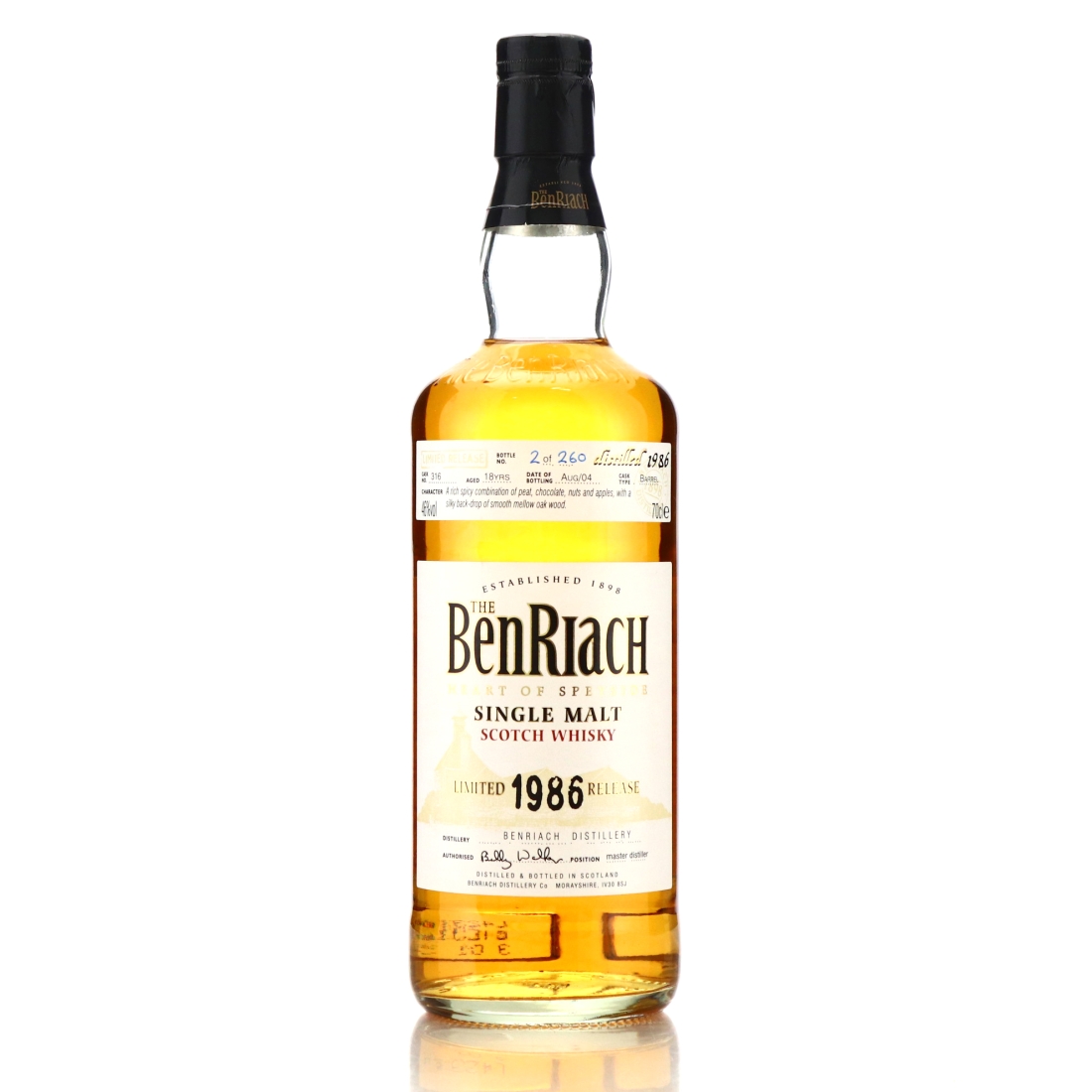 Benriach 1986 Single Cask 18 Year Old  #316