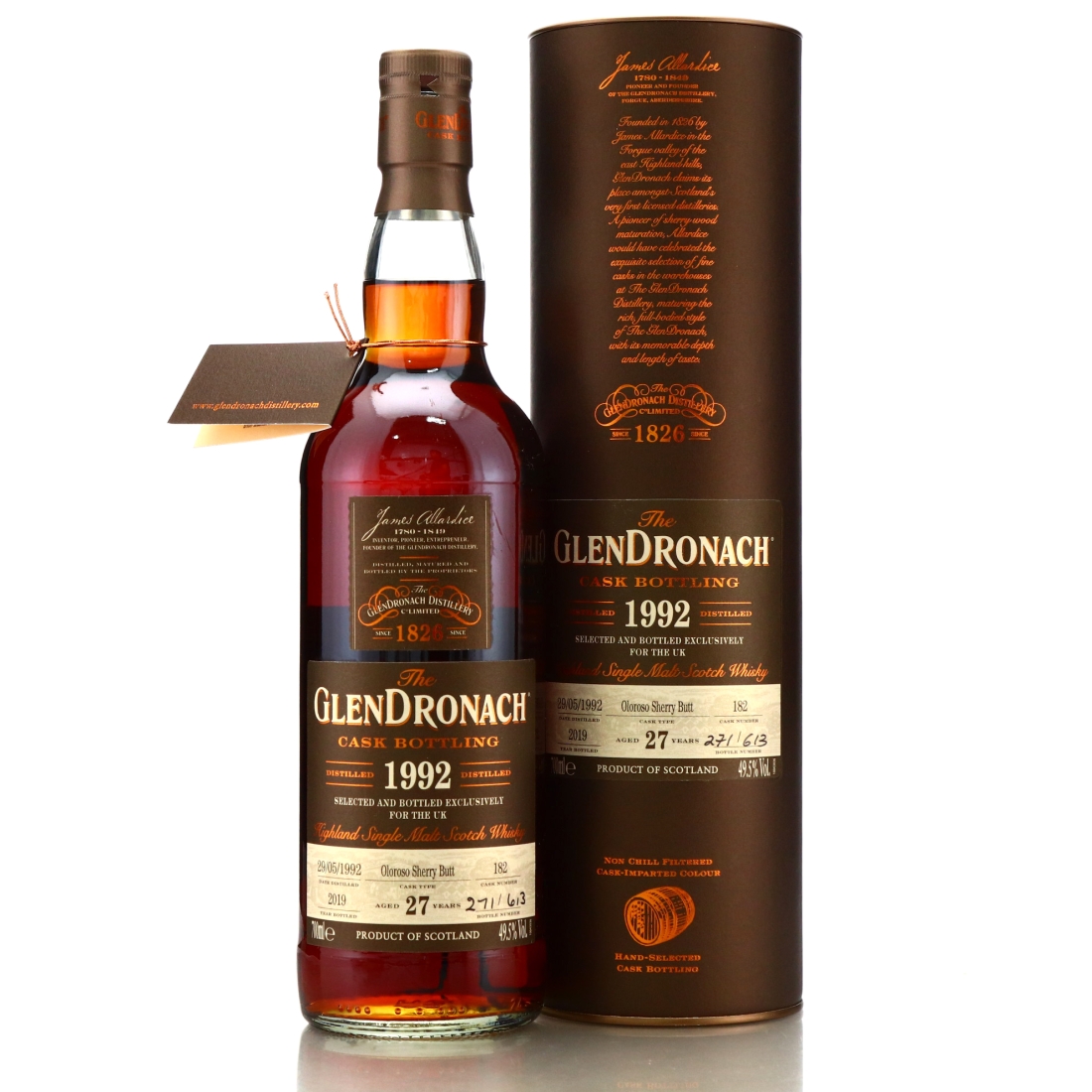 Glendronach 1992 Single Oloroso Butt 27 Year Old #182 / UK