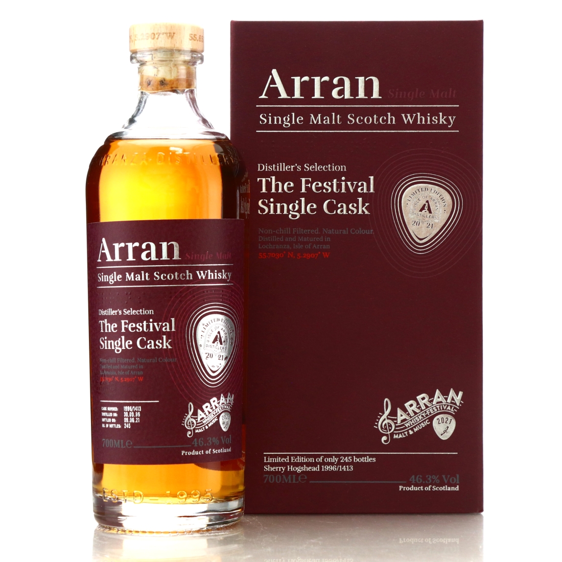 Arran 1996 Single Sherry Cask #1413 / Malt and Music Festival 2021