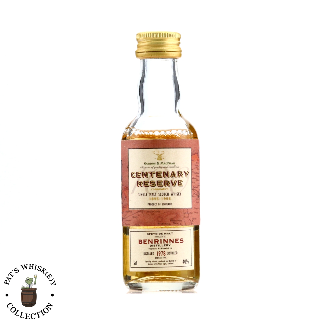 Benrinnes 1978 Gordon and MacPhail Centenary Reserve Miniature