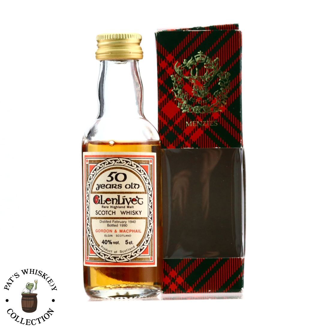 Glenlivet 1940 Gordon and MacPhail 50 Year Old 'Book of Kells' Miniature