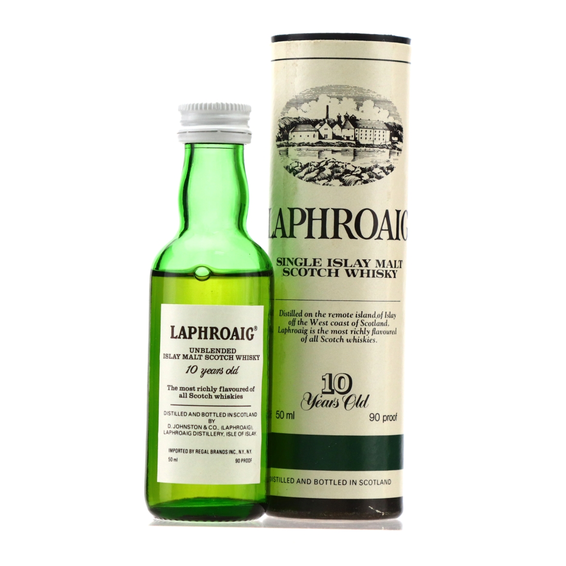 Laphroaig 10 Year Old Miniature 1980s / US Import