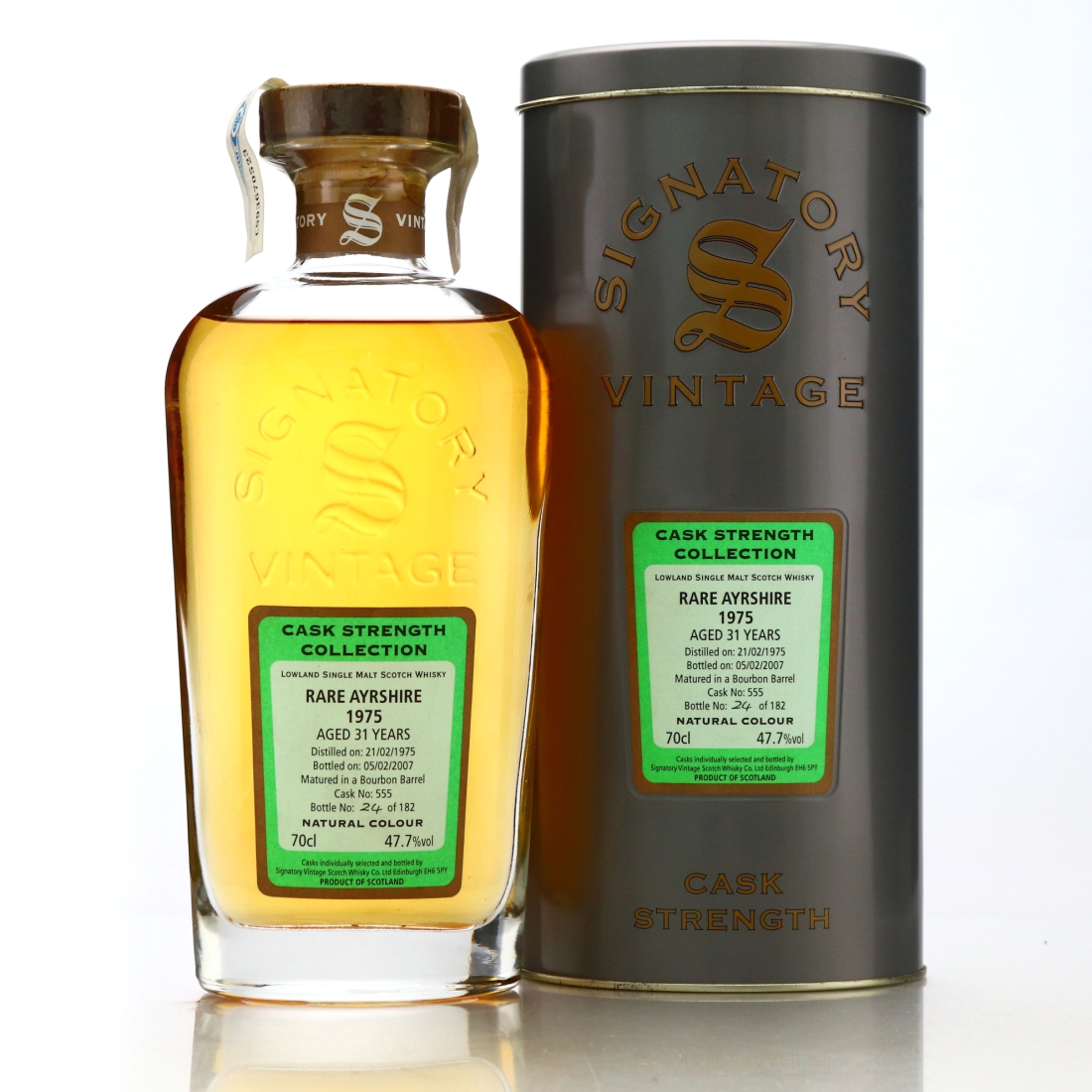 Ladyburn-Rare Ayrshire 1975 Signatory Vintage 31 Year Old Cask Strength