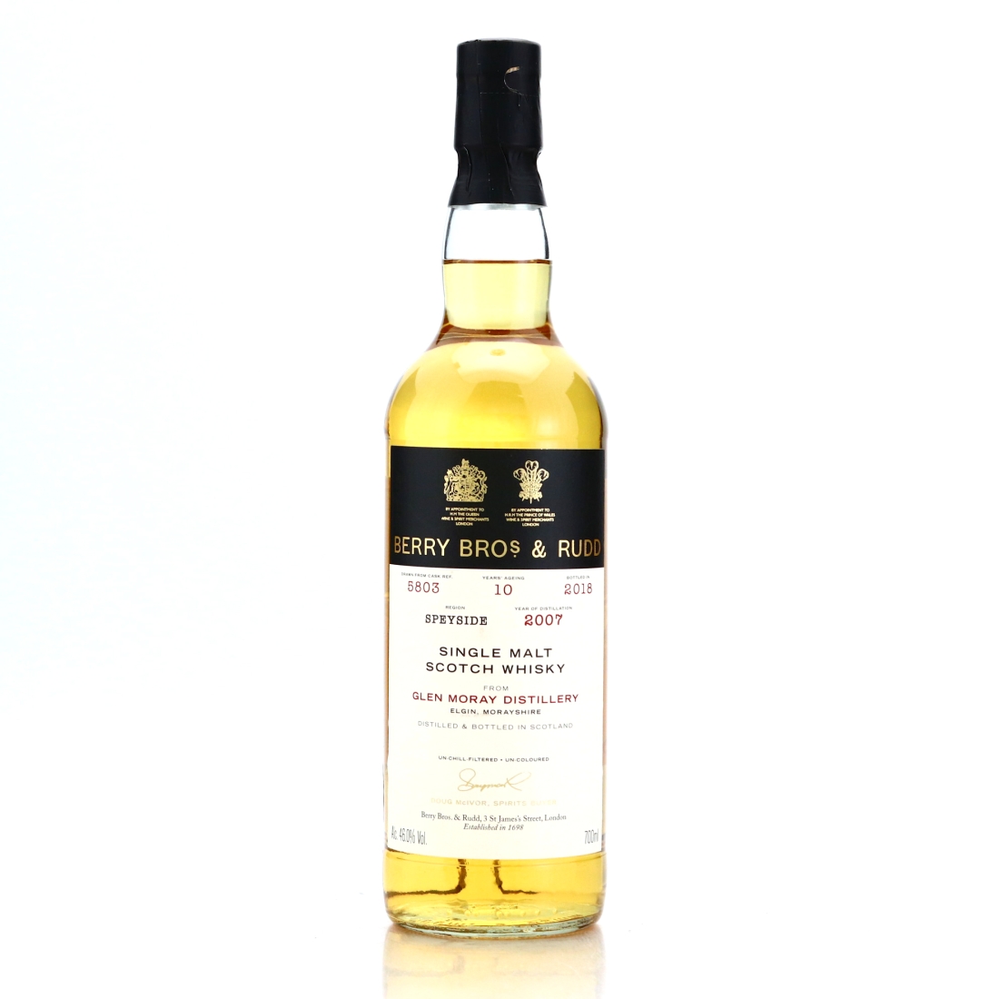 Glen Moray 2007 Berry Brothers and Rudd 10 Year Old