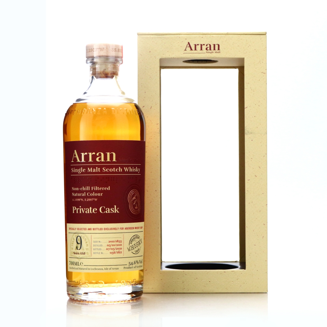 Arran 2011 Peated Single Cask 9 Year Old #1855 / Aberdeen Whisky Shop