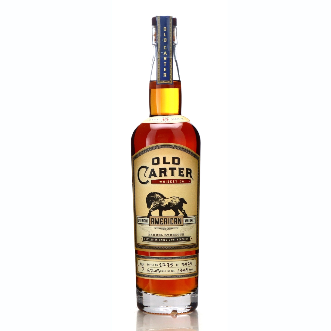 Old Carter 13 Year Old Barrel Strength Straight American Whiskey Batch #5