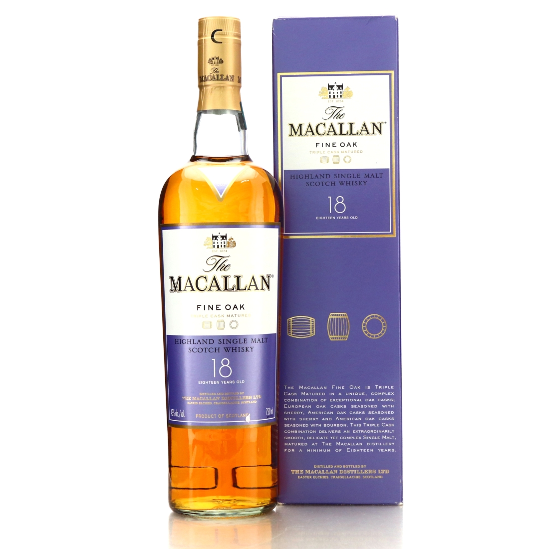 Macallan 18 Year Old Fine Oak 75cl / US Import